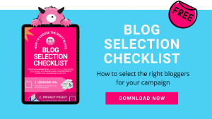 Blog selection checklist