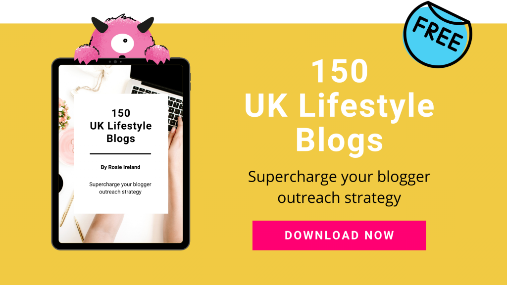 Supercharge your blogger outreach strategy with this list of 150 UK Lifestyle Blogs by GetBlogged.net. Download for free now. 